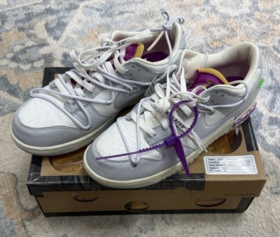 OFF WHITE Nike dunk low  sail/Neutral grey  LOT 3/50 Brand New size 11