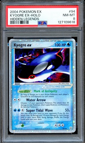 Kyogre ex graded PSA 8 for sale on eBay
