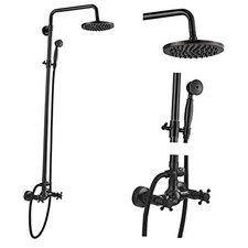 Oil Rubbed Bronze Rain Shower System Set 2 Oil-Rubbed Bronze Exposed Shower