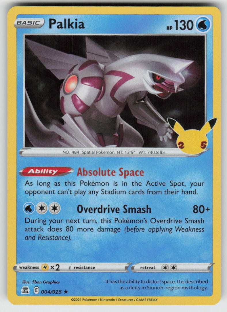 Holo Palkia 004/025 Rare Celebrations Near Mint