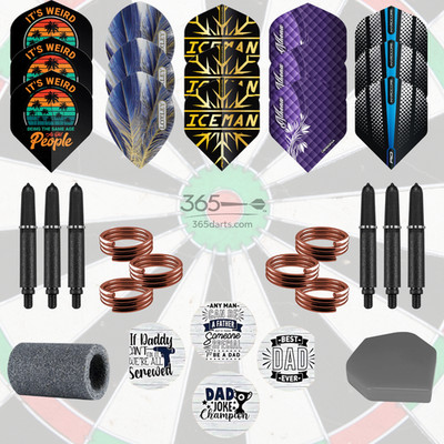 PERSONALISIERTE PAPA DART BOX - FLIGHTS - STEMS - TUNE-UP KIT - VATERTAGSGESCHENK