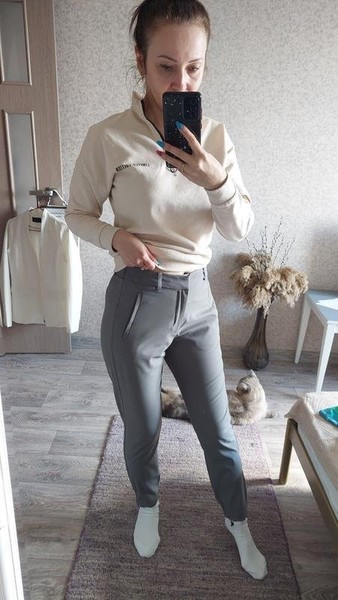 Women Wear Me Trousers Grey 36 / S / 44