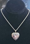 10k Locket Heart Pendant- Etched Flower: 925 1/20 10k RL Love Earth 22" Necklace — photo 8
