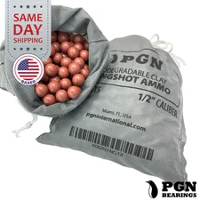 (1000) 1/2" Inch Biodegradable Slingshot Ammo Precision Hard Clay Balls