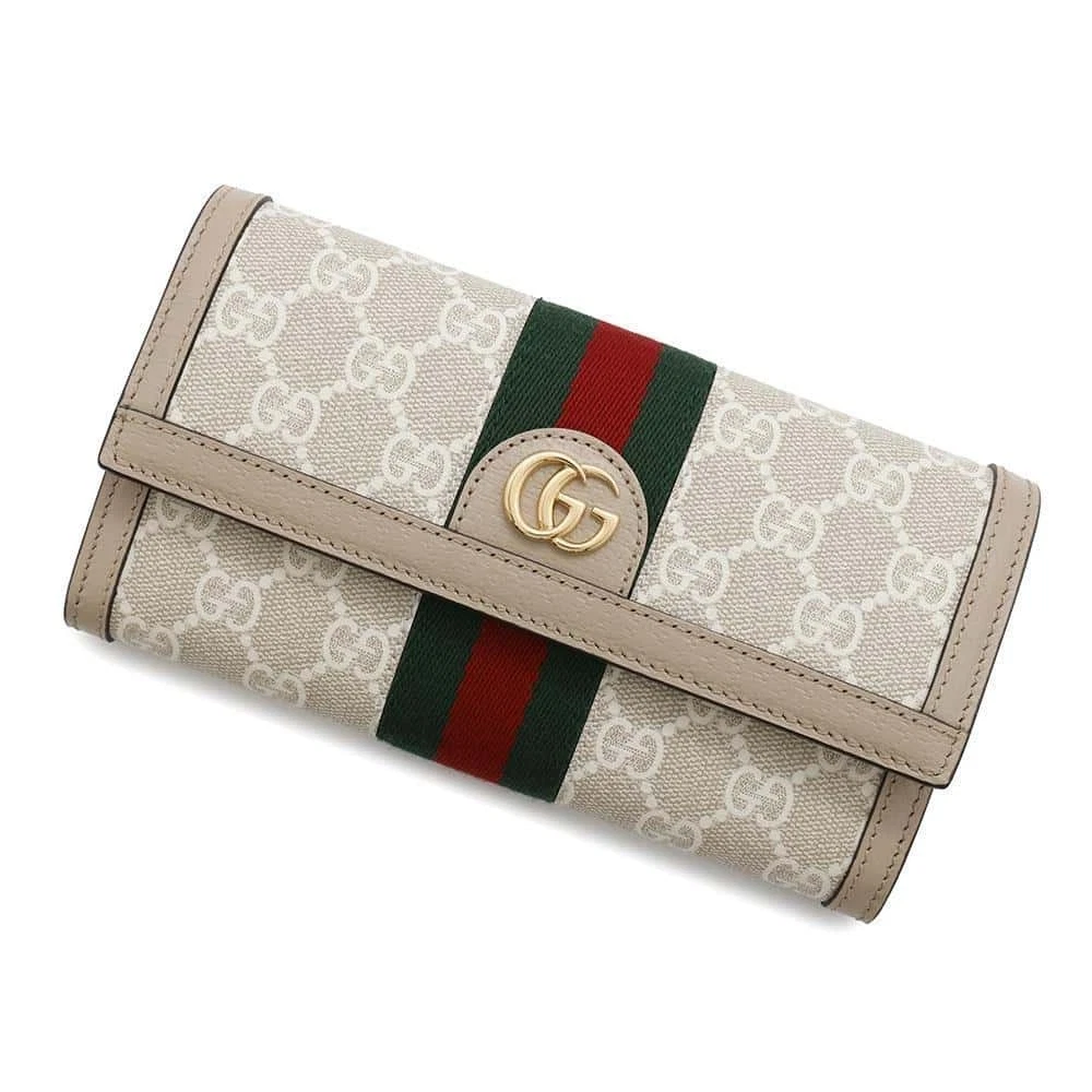 Gucci Long Wallet GG Supreme Ophidia Continental Wallet Web 523153 GUCCI Walle