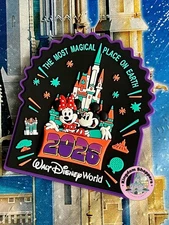 2026 Disney Parks Walt Disney World Dated Year Mickey Minnie Mouse Castle Magnet