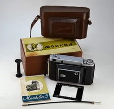 FULLY SERVICED! 1957 SOVIET USSR MOSKVA-5 6x6 MEDIUM FORMAT CAMERA, FULL SET