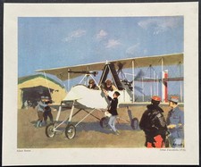 Scène d’escadrille (1914) par Albert Brenet Gravure de 1944