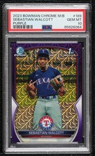 2023 Bowman Chrome Mega Box Purple Mojo Refractor Sebastian Walcott PSA 10 sc8