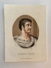 Antique 1826 Engraving of Augustus Caesar – First Roman Emperor 