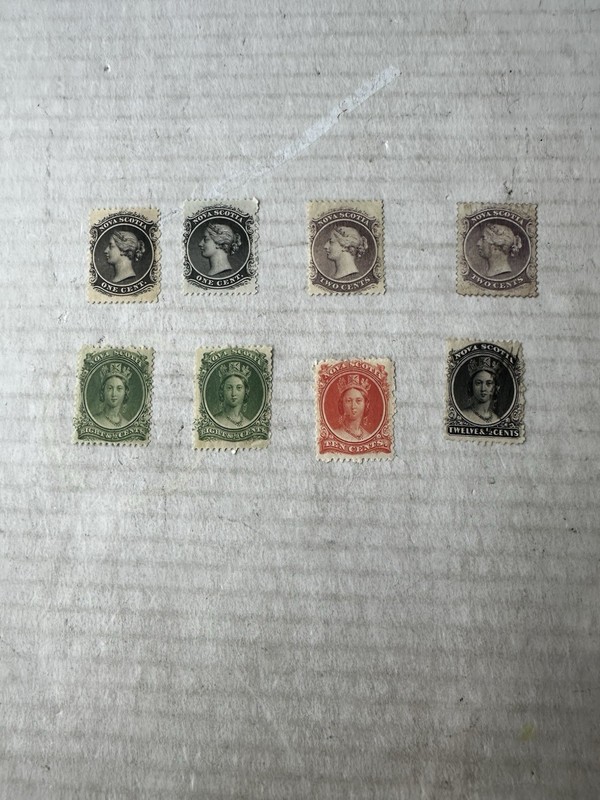 Nova Scotia Scott # 8-13, Set of 8used And Unused Stamps
