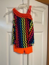 Intermediate Child medium Weissman Colorful Orange Unitard Jazz Costume