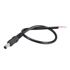 10pcs DC Power 5.5mm x 2.5mm 4A 30cm Barrel Male Plug Connector Pigtail