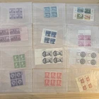 US Stamp Plate Block Lot 12 Blocks MNH MH Mint Collection Glassines Vintage