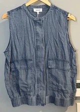 Splendid Vest Chase Indigo Luxe Lyocell Women’s XS New