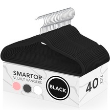 Velvet Hangers 40 Pack, Non Slip Clothes Felt Hanger Heavy Duty for Coat, Pre...