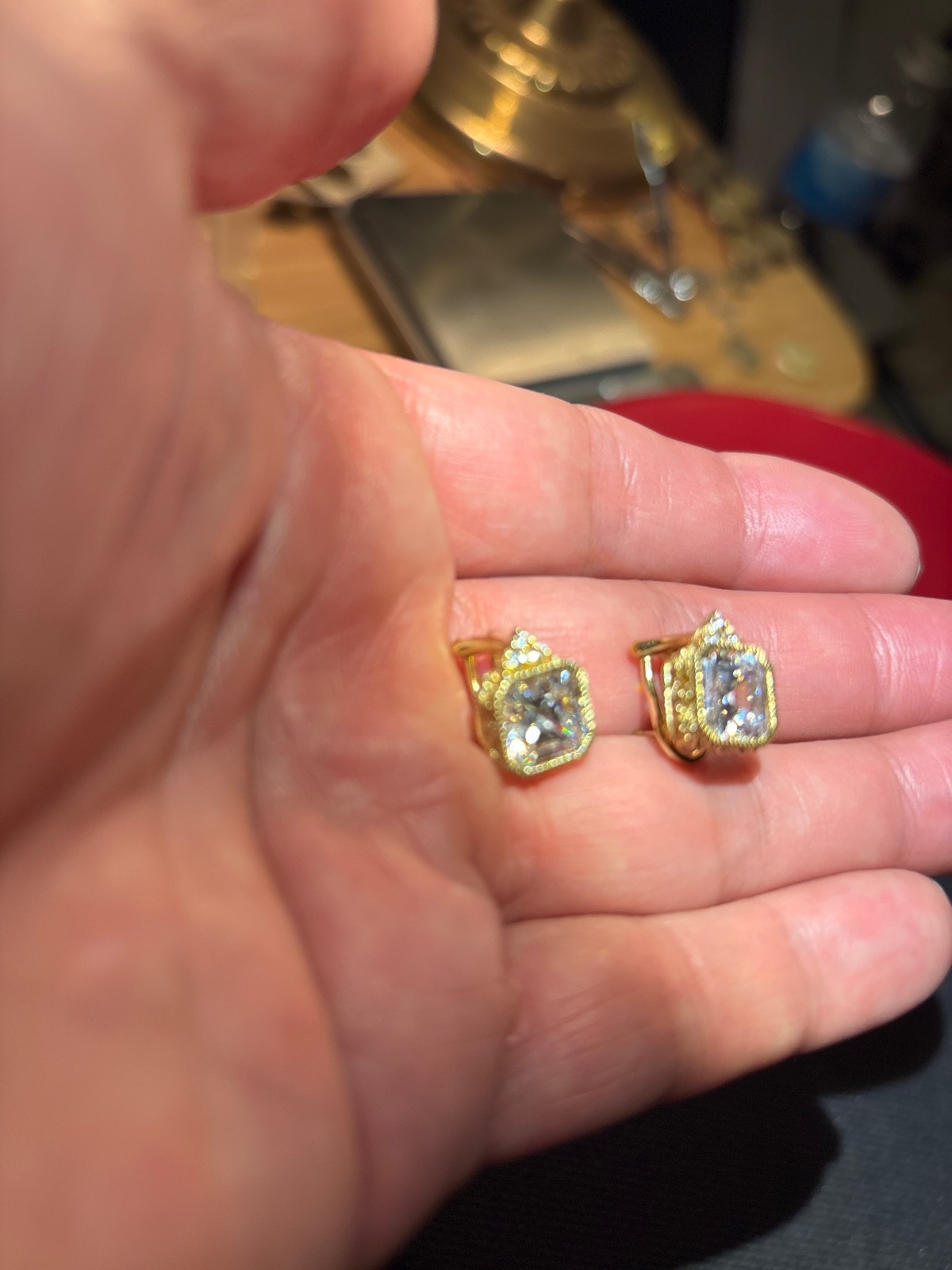 JUDITH RIPKA 14K Gold Plated Sterling Silver Cubic Zirconia EARRINGS