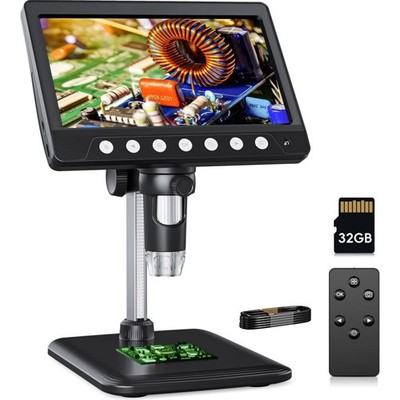 1200X 1080P Video Focusing Digital Microscope Camera With 7 ''IPS Screen