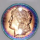 1884-O Morgan silver Dollar MS65!! PC Amazing Toning