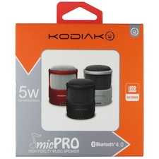 Kodiak 5W micPRO Portable 3.5mm and Wireless Bluetooth Music Speaker - Silver
