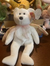 Ty Beanie Babies Halo the Angel Bear Retired Toy