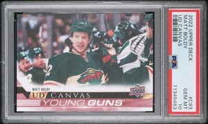 2022-23 Upper Deck Young Guns Rookie Canvas #C93 Matt Boldy PSA 10 GEM MINT