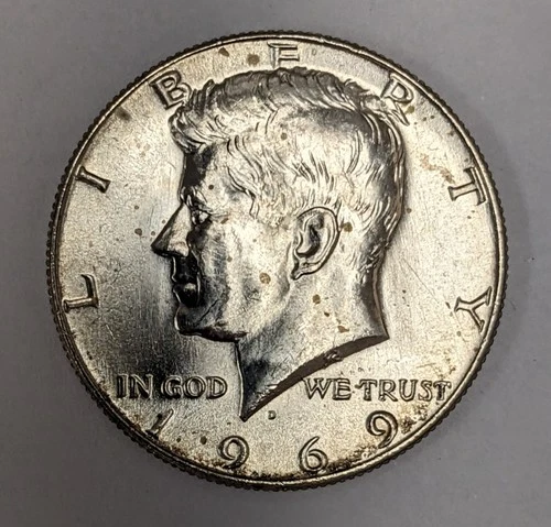 1969 D Kennedy Silver Half Dollar UNC