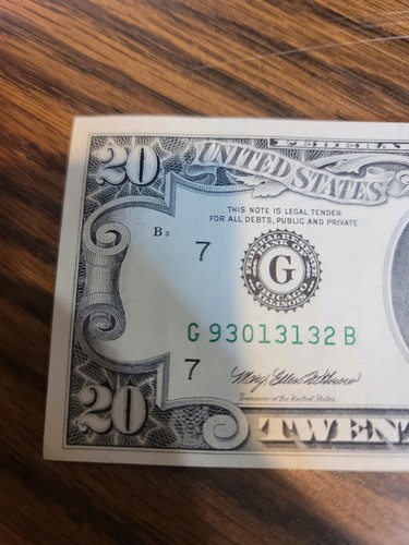 1993 uncirculated $20 Twenty Dollar Bill Federal Note **READ DISCRIPTION** - Picture 8 of 13