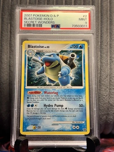 2007 Blastoise #2 Holo | Pokémon D&P Secret Wonders | PSA 9 MINT