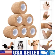 Self Adherent Wrap Adhesive Bandage Gauze Rolls Elastic First Aid Medical Tape