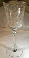 A.H. HEISEY & CO. ORCHID ETCH CRYSTAL 10-OUNCE TALL WATER GOBLET!