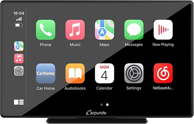 Carpuride 9Inch HD Wireless Portable Car Stereo - Carplay & Android Auto   aj