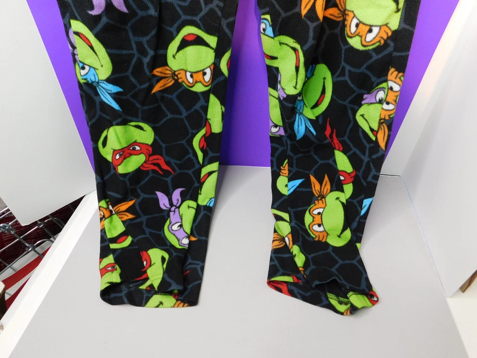 Pantalones de pijama difusos adolescentes mutantes tortugas ninja niños pequeños Nickelodeon 12"-17" Foto 4 de 4