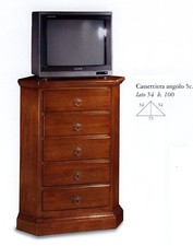ANGOLIERA CON 5 CASSETTI IN LEGNO VARIE FINITURE x INGRESSO SALA CAMERA FE5008