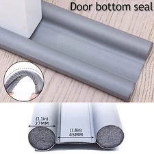 38in Flexible Under Door Bottom Sealing Strip Guard Sealer Stopper Weatherstrip