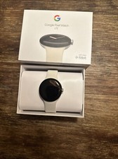 Google Pixel Watch LTE Silber mit Chalk Armband
