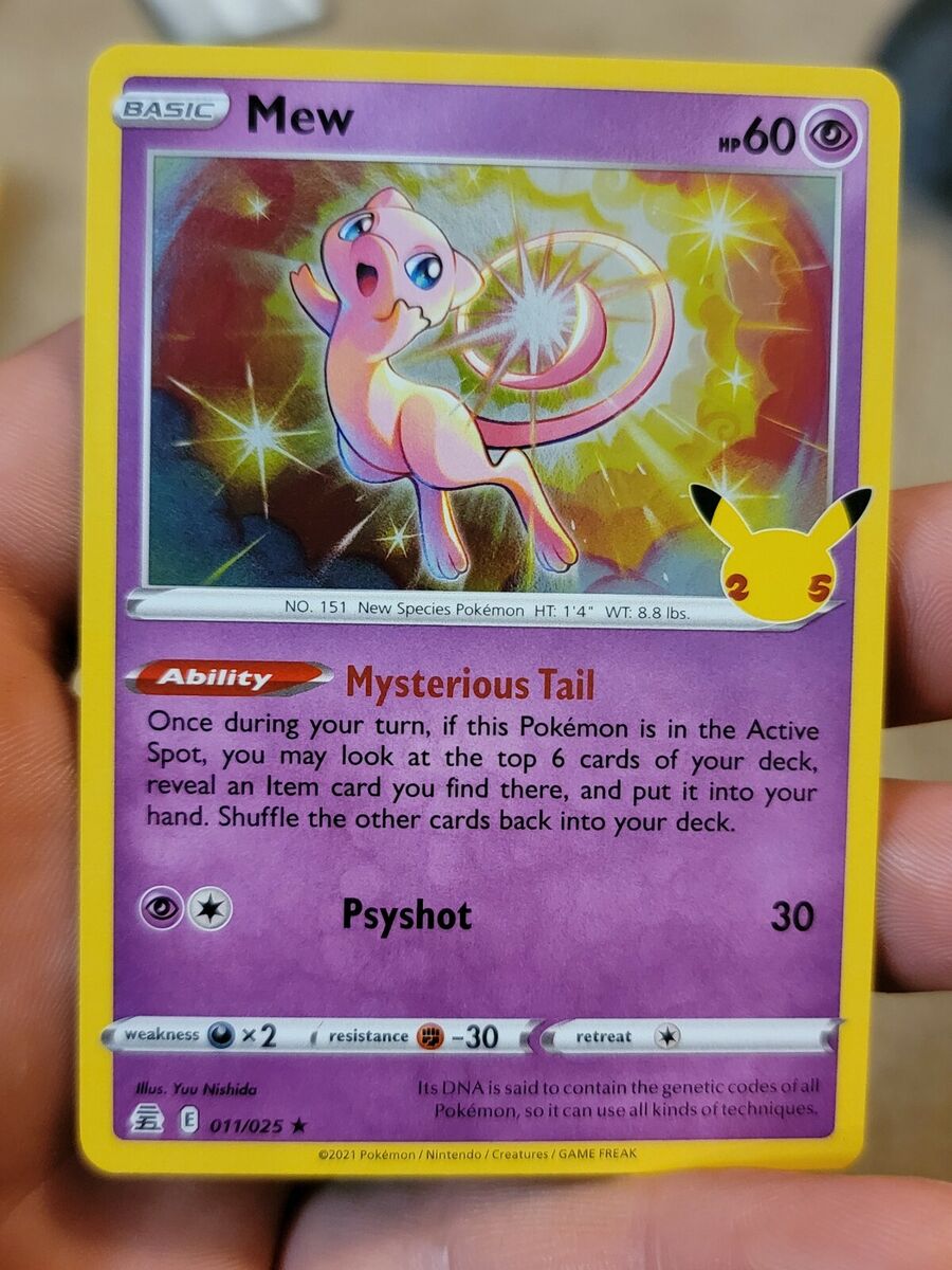 Carta Pokemon Mew 011/025 Celebrações Card Pokémon