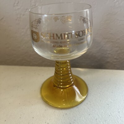 Amber Schmidt And Sohne Glass. Made In West Germany. 4 In Tall