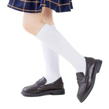 Girls Knee High Socks Kids Boys School Uniform Seamless Cotton Socks Stocking...