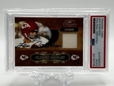 🔥 2016 Honors Recollection Game Worn Patch Auto 2007 Buyback Len Dawson 7/9 PSA