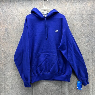 Champion Sweater Men Large Blue Hoodie Sweatshirt Pullover