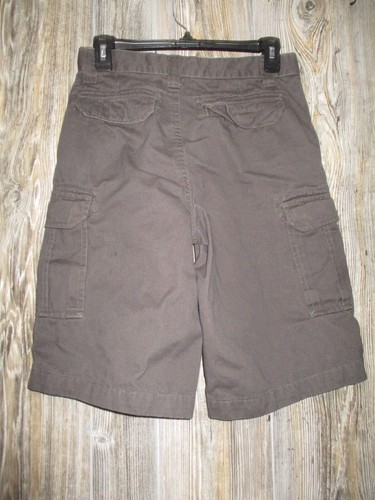 Ramped Up Boys Gray Khaki Cargo Shorts Size 14 Adj Waist - Picture 2 of 9