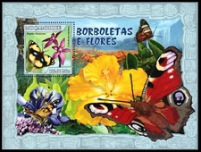 MOZAMBIQUE 1794 - Butterflies and Orchids "Souvenir Sheet" (pb48599os)