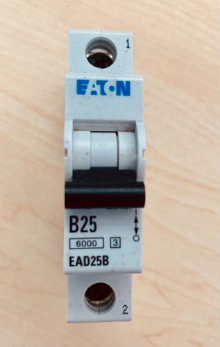 NEW Eaton MEM MCB Circuit Breakers EAD25B - B25 - 6000 25A Type B SP - Picture 2 of 5