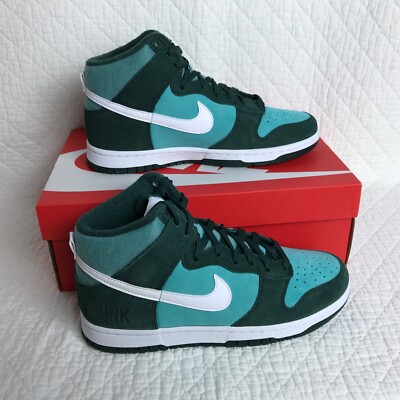 Nike Dunk HI Retro SE Shoes Men's SZ 8.5 Pro Green/White Teal