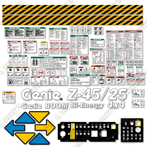 Fits Genie Z-45/25 Decal Kit Boom Lift Bi-Power (09996-26999) - Picture 1 of 1