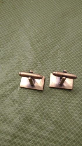 Frank + Oak Enamel Green & Black Rectangular Cufflinks - Picture 2 of 2