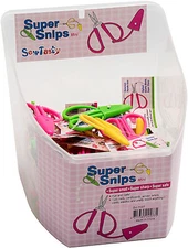 Tacony Super Shears Mini Scissors 36pc Display-Pink, Green & Yellow