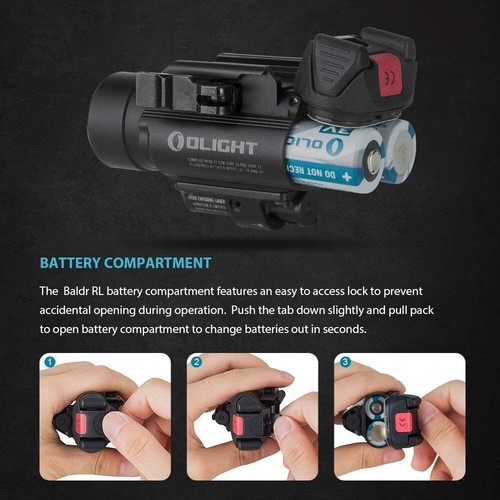 Olight Baldr RL 1120 Lumens LED Light Tactical Flashlight with Red Laser - Picture 4 of 9
