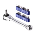 WORKPRO 21PC 1/4" Ratchet Wrench Screwdriver Bit Set Hex Phillips Slotted Square